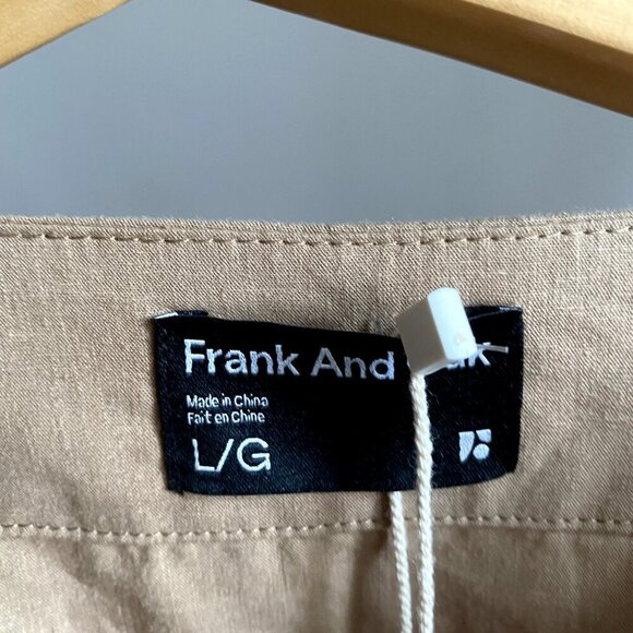 Frank and Oak Kapok  Jumpsuit Beige Half Sleeve Drawstring Waist L - Picture 4 of 5